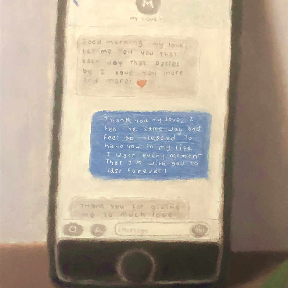 Modern Love by Jose H. Alvarenga |  Closeup View of Artwork 