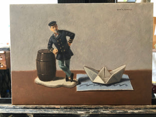 Original art for sale at UGallery.com | The Captain by Jose H. Alvarenga | $350 | oil painting | 5' h x 7' w | photo 3