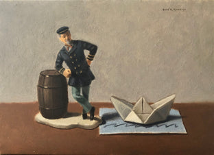 Original art for sale at UGallery.com | The Captain by Jose H. Alvarenga | $350 | oil painting | 5' h x 7' w | photo 1