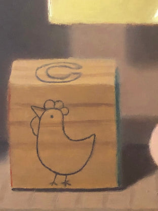 Original art for sale at UGallery.com | The Chicken or the Egg by Jose H. Alvarenga | $600 | oil painting | 9' h x 12' w | photo 4