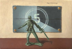 Original art for sale at UGallery.com | The Victorious by Jose H. Alvarenga | $425 | oil painting | 5' h x 7' w | thumbnail 1