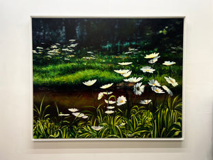 Original art for sale at UGallery.com | Daisies by Jose Luis Bermudez | $4,600 | oil painting | 48' h x 60' w | photo 3