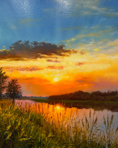 Reflections of Serenity by Jose Luis Bermudez |   Closeup View of Artwork 