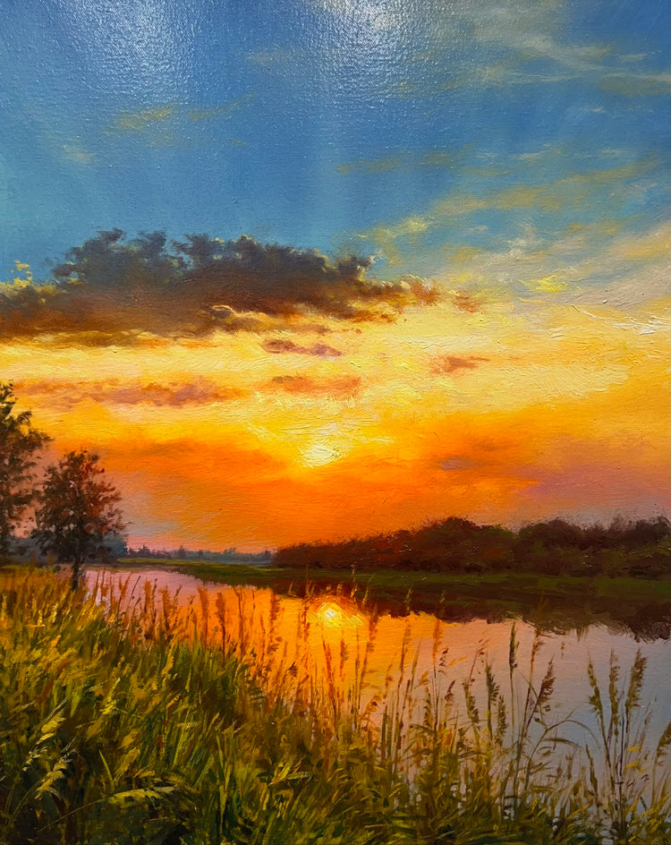 Reflections of Serenity by Jose Luis Bermudez |  Closeup View of Artwork 