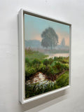 Original art for sale at UGallery.com | Sunrise in the Wetland by Jose Luis Bermudez | $1,100 | oil painting | 20' h x 16' w | thumbnail 2