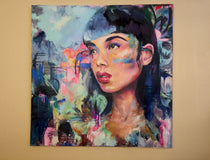 Original art for sale at UGallery.com | Journey To The Edge by Miranda Gamel | $5,175 | oil painting | 40' h x 40' w | thumbnail 3