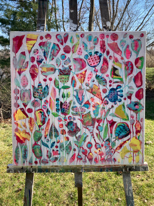 Original art for sale at UGallery.com | Wonderland by Joyanna Margo | $925 | mixed media artwork | 24' h x 24' w | photo 3