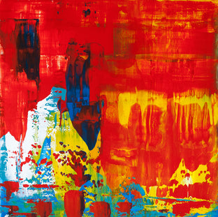 Original art for sale at UGallery.com | Painting a Secret by Juan Gabriel Perez Botero aka JUGA | $900 | acrylic painting | 23.62' h x 23.62' w | photo 1