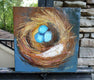 Original art for sale at UGallery.com | A Nest and a Feather by Judy Mackey | $675 | oil painting | 12' h x 12' w | thumbnail 3