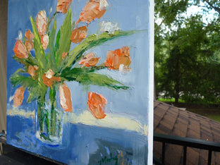 Early Summer Creamsicle by Judy Mackey |  Side View of Artwork 