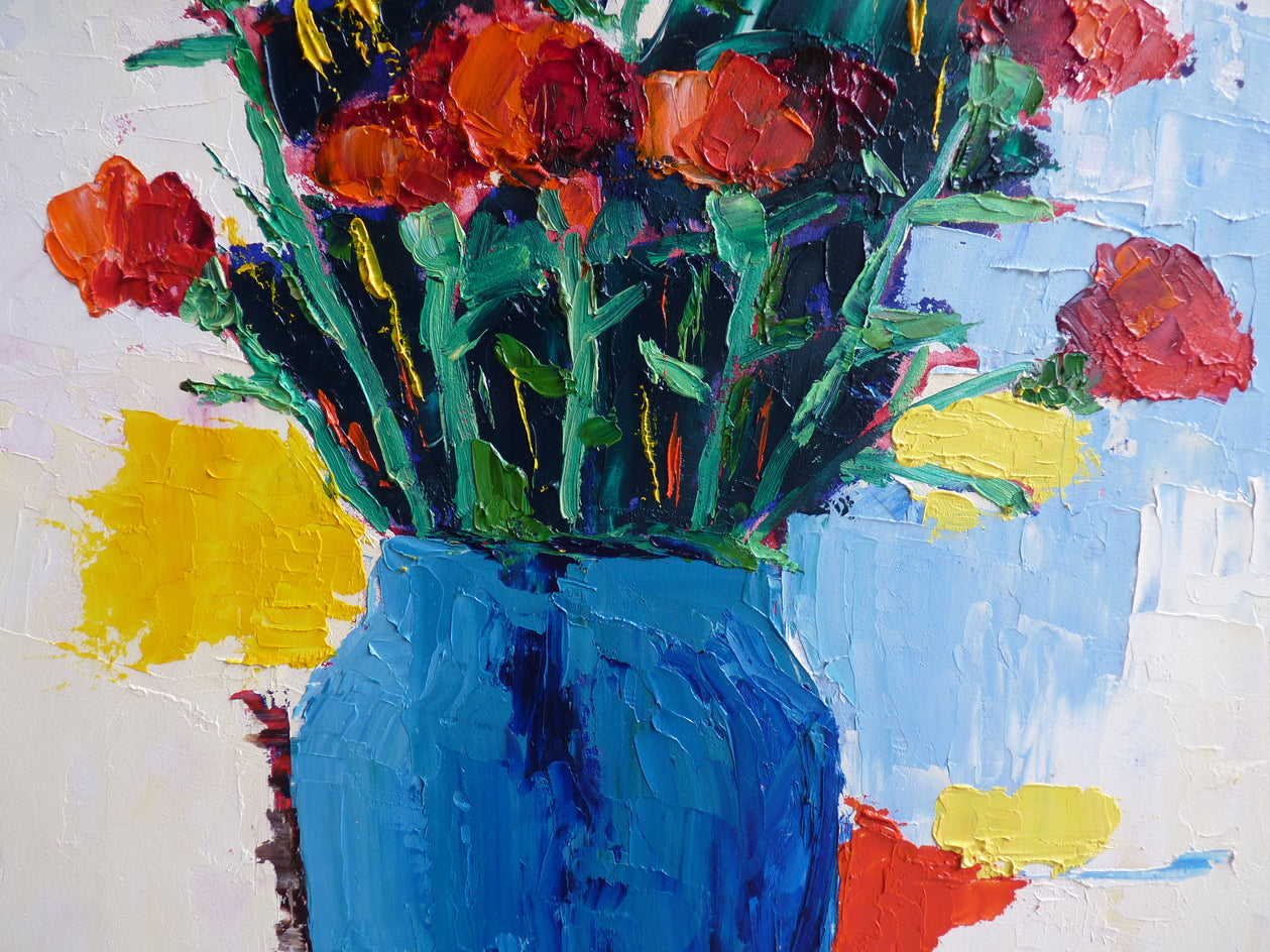 Grocery Store Flowers by Judy Mackey |  Closeup View of Artwork 