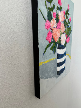 Original art for sale at UGallery.com | Navy Stripes by Judy Mackey | $1,000 | oil painting | 24' h x 18' w | photo 2