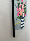 Original art for sale at UGallery.com | Navy Stripes by Judy Mackey | $1,000 | oil painting | 24' h x 18' w | thumbnail 2