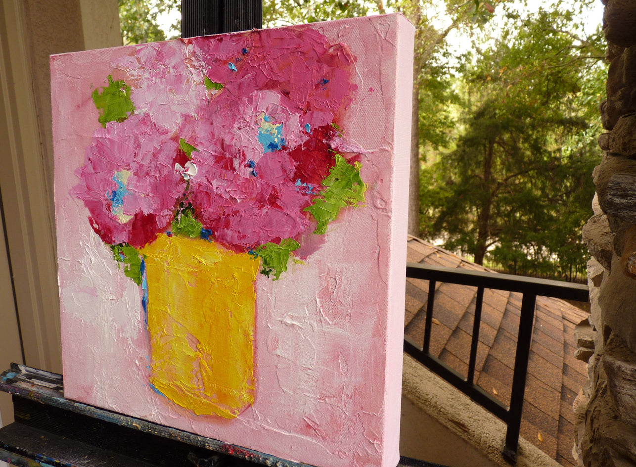 Pinky by Judy Mackey |  Side View of Artwork 