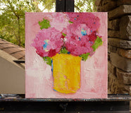 Original art for sale at UGallery.com | Pinky by Judy Mackey | $575 | oil painting | 12' h x 12' w | thumbnail 3