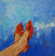 Original art for sale at UGallery.com | Red Kittens by Judy Mackey | $325 | oil painting | 10' h x 10' w | thumbnail 1