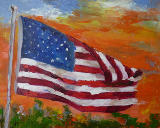 Original art for sale at UGallery.com | Sunset by Judy Mackey | $325 | oil painting | 8' h x 10' w | photo 1