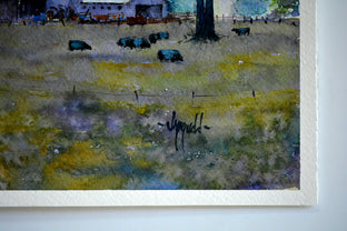 Original art for sale at UGallery.com | A Brush of Pink by Judy Mudd | $1,075 | watercolor painting | 13.25' h x 17.25' w | photo 2