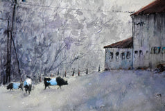 Original art for sale at UGallery.com | A View from the Back by Judy Mudd | $900 | watercolor painting | 12' h x 16' w | thumbnail 4