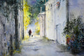 Original art for sale at UGallery.com | Cool Alley by Judy Mudd | $850 | watercolor painting | 16' h x 11' w | thumbnail 4