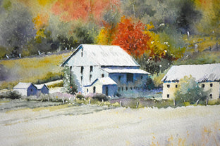 Original art for sale at UGallery.com | Country Colors by Judy Mudd | $1,650 | watercolor painting | 16' h x 22.5' w | photo 4