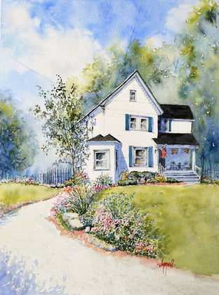 Original art for sale at UGallery.com | Garden Show by Judy Mudd | $900 | watercolor painting | 16' h x 12' w | photo 1