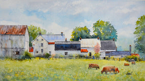 Original art for sale at UGallery.com | Here Comes the Sun by Judy Mudd | $1,400 | watercolor painting | 11.5' h x 21' w | thumbnail 1