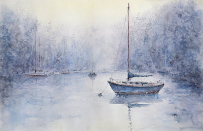 In the Misty Mooring by Judy Mudd | Artwork Main Image