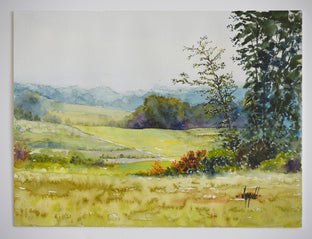 Original art for sale at UGallery.com | Ohio Side Road by Judy Mudd | $600 | watercolor painting | 9' h x 12' w | photo 3