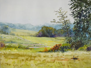 Original art for sale at UGallery.com | Ohio Side Road by Judy Mudd | $600 | watercolor painting | 9' h x 12' w | photo 1