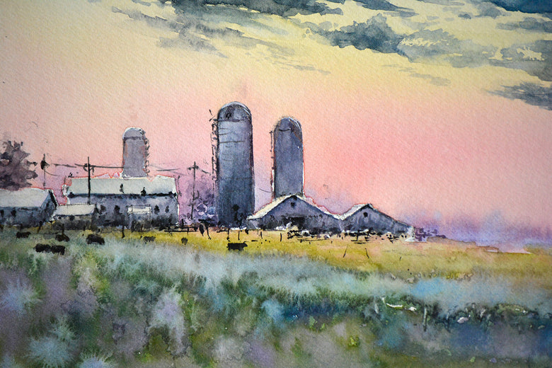 Spring Sunset by Judy Mudd |   Closeup View of Artwork 