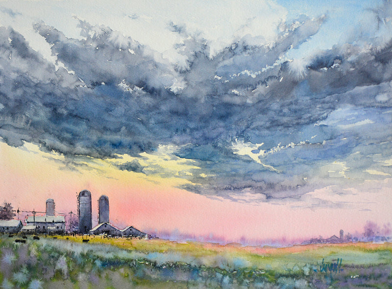 S037 Jytte Mørch ユッテ・モルク Landscape 水彩画 orig_judy-mudd-watercolor-