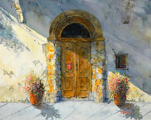 Original art for sale at UGallery.com | The Book Nook by Judy Mudd | $1,050 | watercolor painting | 13.5' h x 16.5' w | photo 1