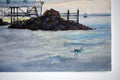 Original art for sale at UGallery.com | Thomas Point Shoal Lighthouse by Judy Mudd | $1,225 | watercolor painting | 14' h x 20' w | thumbnail 2