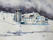 Original art for sale at UGallery.com | Winter in Utah by Judy Mudd | $900 | watercolor painting | 12' h x 16' w | thumbnail 1