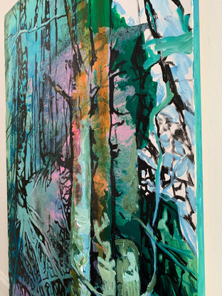 Original art for sale at UGallery.com | Encounter by Julia Hacker | $3,200 | acrylic painting | 60' h x 30' w | photo 2