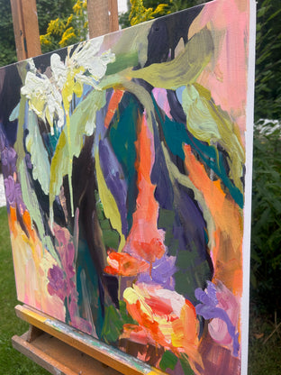 Floral Abstract by Julia Hacker |  Side View of Artwork 