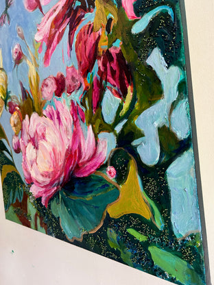 Original art for sale at UGallery.com | Flowers are Forever by Julia Hacker | $2,750 | mixed media artwork | 36' h x 24' w | photo 3