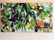 Original art for sale at UGallery.com | Green Vibrations by Julia Hacker | $3,350 | acrylic painting | 30' h x 60' w | thumbnail 3