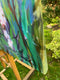 Original art for sale at UGallery.com | In Full Bloom by Julia Hacker | $3,850 | acrylic painting | 26' h x 52' w | thumbnail 2