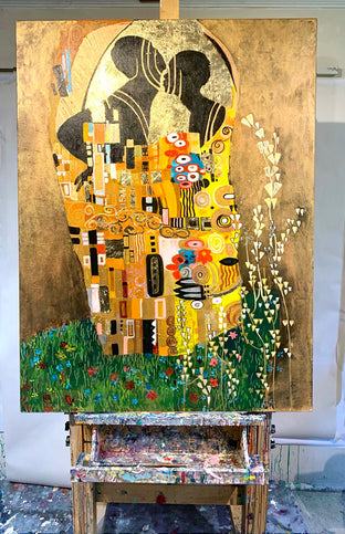 Original art for sale at UGallery.com | Kiss, No More by Julia Hacker | $5,050 | acrylic painting | 48' h x 36' w | photo 3