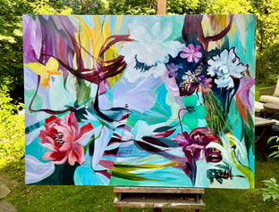 Original art for sale at UGallery.com | Marvelous Day by Julia Hacker | $4,650 | acrylic painting | 36' h x 48' w | photo 3