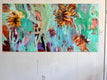 Original art for sale at UGallery.com | Sunflowers by Julia Hacker | $3,350 | acrylic painting | 30' h x 60' w | thumbnail 3