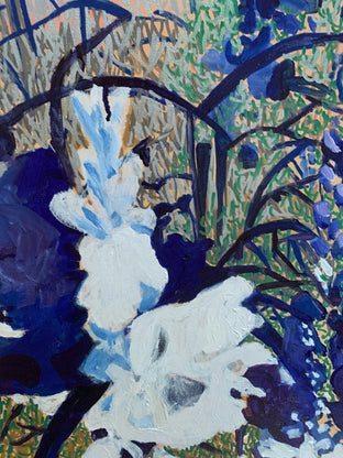Original art for sale at UGallery.com | Wild Flower Field by Julia Hacker | $1,850 | acrylic painting | 36' h x 24' w | photo 4