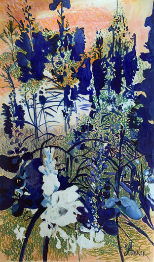 Original art for sale at UGallery.com | Wild Flower Field by Julia Hacker | $1,850 | acrylic painting | 36' h x 24' w | photo 1