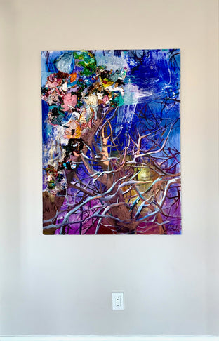 Original art for sale at UGallery.com | Winter Blues by Julia Hacker | $4,650 | acrylic painting | 48' h x 36' w | photo 3