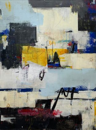 Original art for sale at UGallery.com | Change of Plans by Julie Weaverling | $2,175 | mixed media artwork | 40' h x 30' w | photo 1