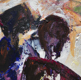 Original art for sale at UGallery.com | The Two of Us by Sharon Sieben | $975 | acrylic painting | 36' h x 18' w | thumbnail 4