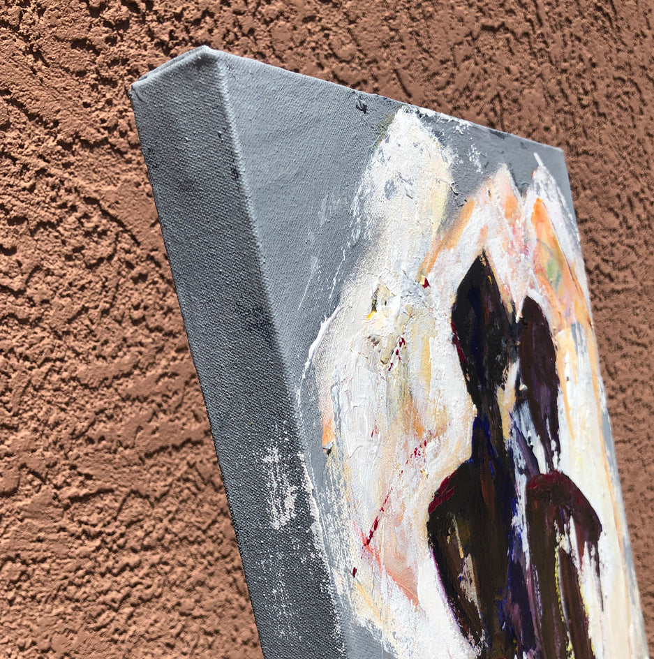 The Two of Us by Sharon Sieben |  Side View of Artwork 