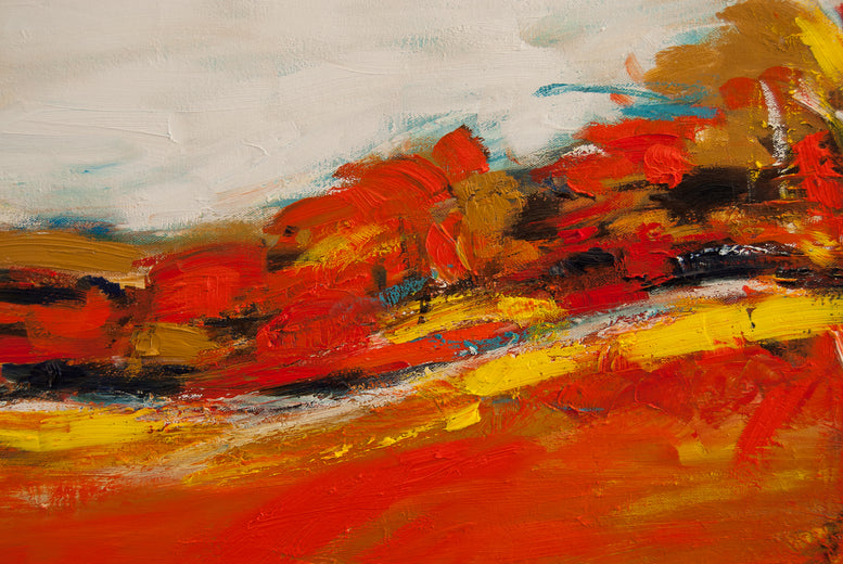 Autumn Glow by Kajal Zaveri |   Closeup View of Artwork 